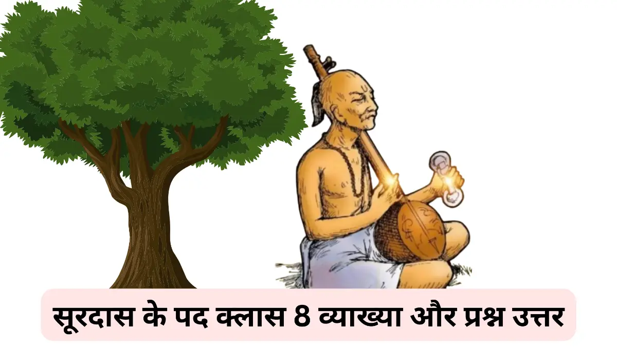सूरदास के पद क्लास 8 व्याख्या प्रश्न उत्तर, surdas ke pad question answers class 8